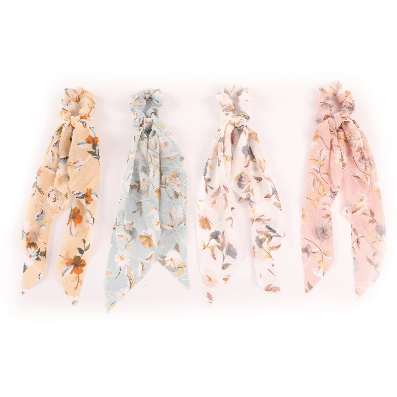 Factory Outlet Spring/Summer 2021 New Floral Hair rope Peach Blossom Fairy Headband
