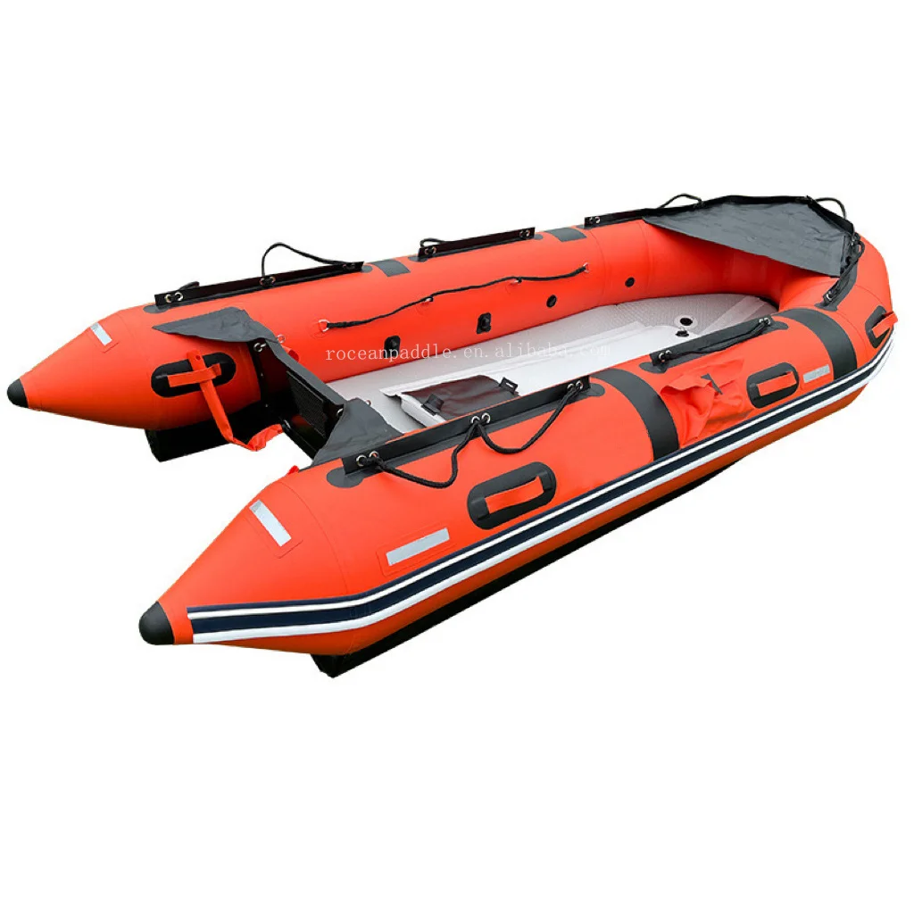 380cm Fishing Boat With Aluminum Floor Inflatable Boat 1.2mm PVC Anti-collision speed boat Raft Water Sports
