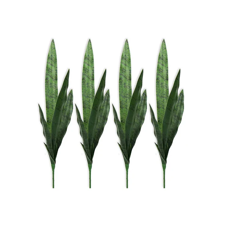 2024 New Fashion Artificial Aansevieria Plant Green Leaves Branch For Indoor Outdoor Decoration
