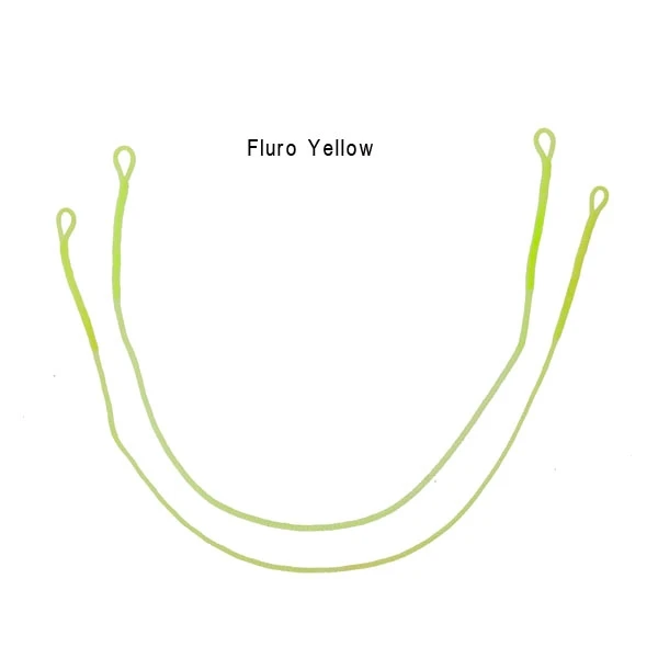 Braided Leader Hi-Vis indicator Loop Connectors for Fly line 30 50-Pound yellow red orange (B10)