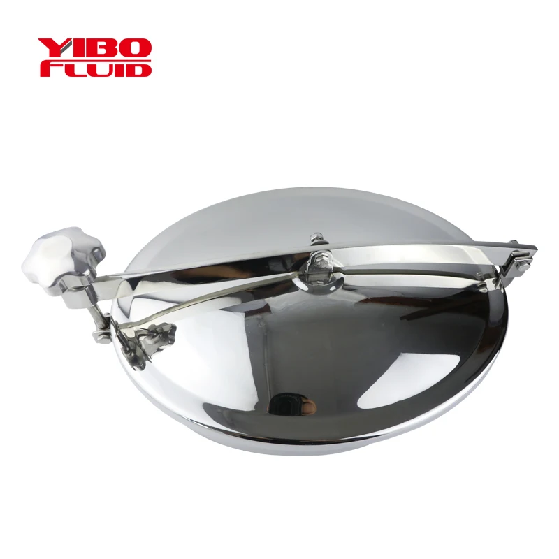 YIBO sanitary stainless steel 304/316L oval manhole cover for tank Elliptical manway cover