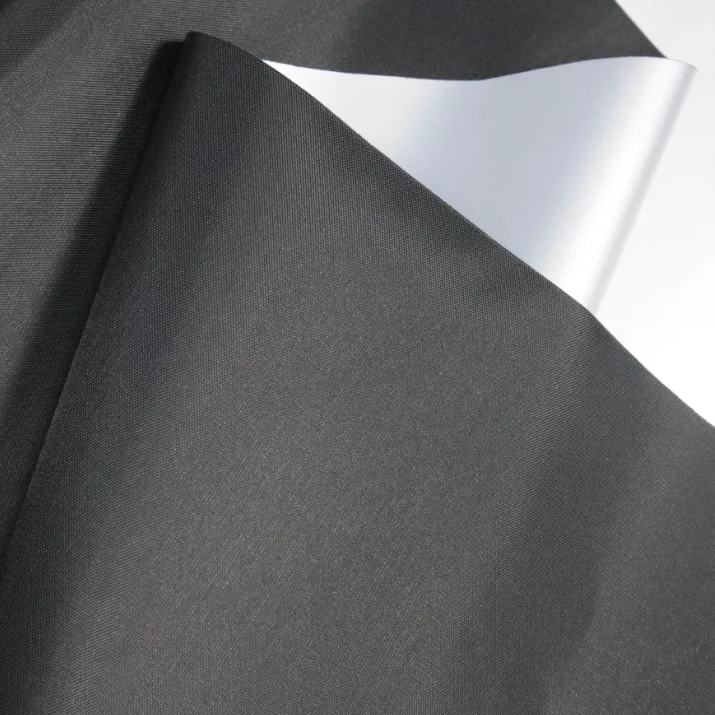Silver pu coating 210T polyester taffeta fabric,car cover fabric