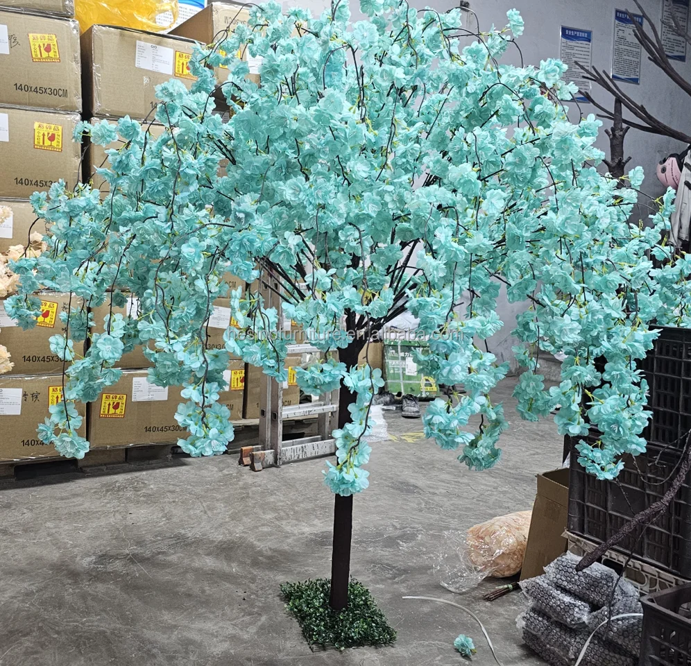 OEM High Quality  Artificial Cherry Blossom Flower Trees  Centerpiece For Home Wedding Decoration