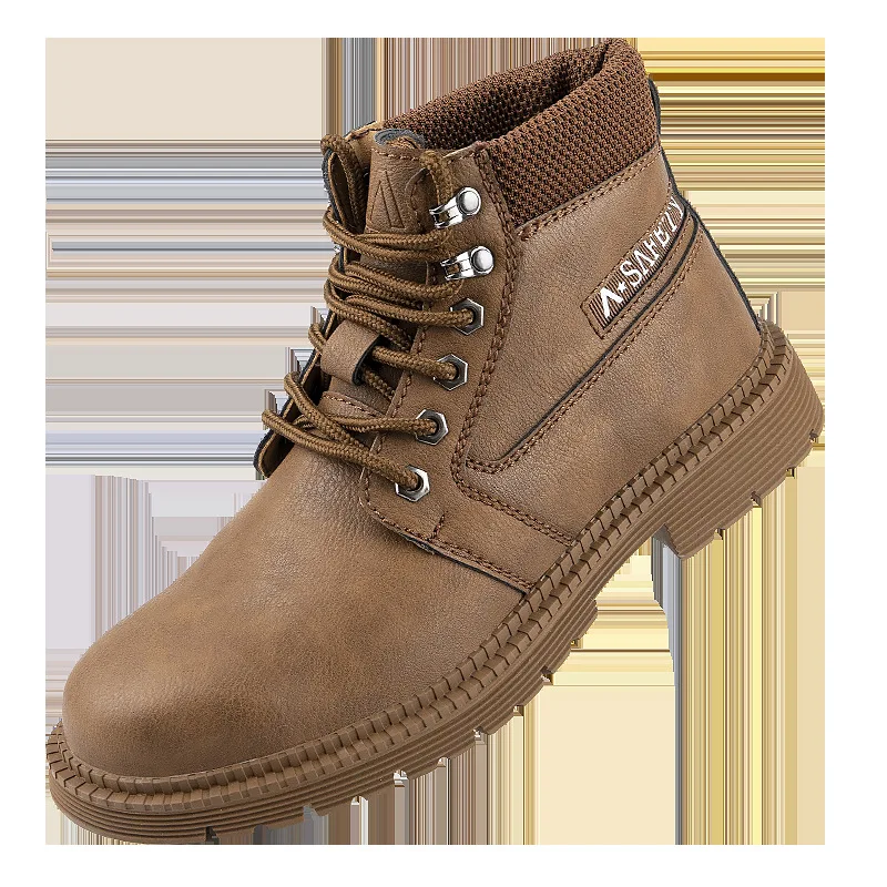 Industrial High-cut brown and black Safety Shoes and boot Cheap Price Steel Toe Shoes Work Boot
