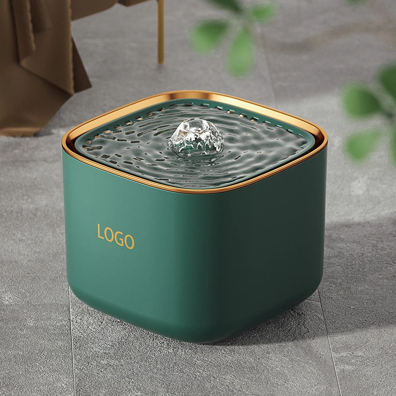 Auto Custom Logo Pet Cater Feeding Water Dispenser Filter Chargeable Cat Water Fountain Drinking Mute Intelligent Cat Feeder
