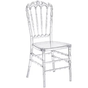 Hot and simple banquet bamboo chair wedding wedding acrylic transparent resin wholesale chivari chair