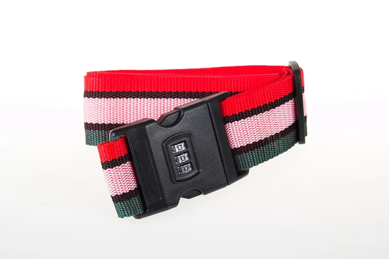 Luggage Strap Cross Belt Packing Adjustable Travel Suitcase Nylon 3 Digits Password Lock Buckle Strap Baggage Belt