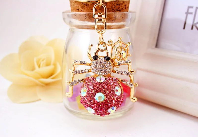 2020 Chic Metal beautiful  araneid shape Keychains Rings Exquisite Purse Bag Buckle Pendant KeyChains YS481
