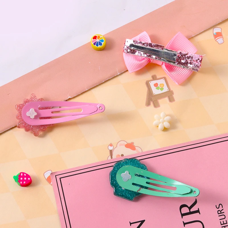 Summer European Girl Custom Girl Butterfly Hair Clip Accessories Kids Bow Hairpin Set