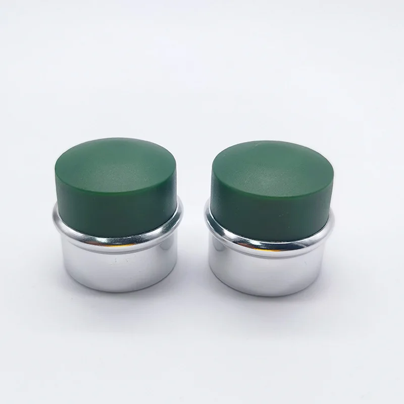 Silver with green custom UV empty perfume bottle luxury fancy lid