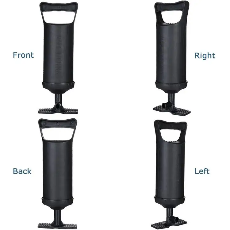 Double Action Hand Pump with 3 Nozzle Attachments Portable Manual Air Pump for Inflatables