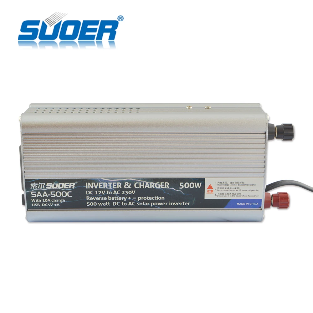 Suoer 500VA solar inverter price dc to ac off grid inverter modified sine wave power inverter