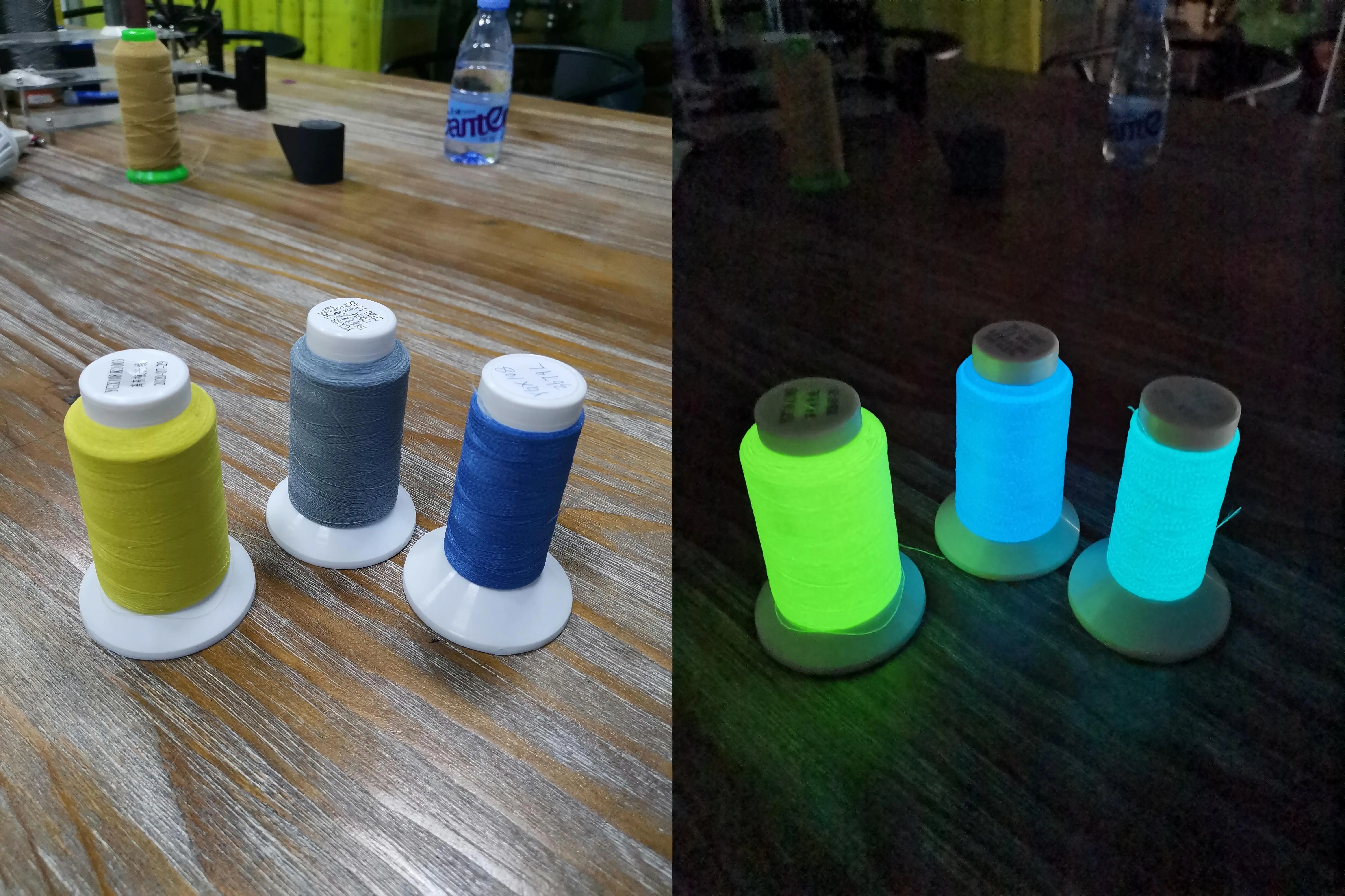 shiny neon lights glowing yarn made fashion fabrics for Halloween accessories