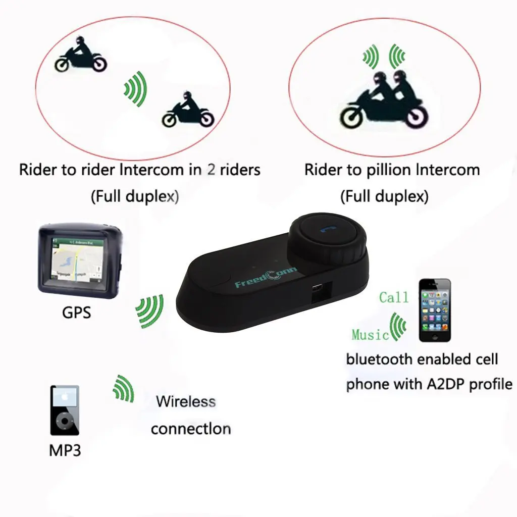  Топ переговорное устройство для мотоциклетного шлема с Bluetooth гарнитура Беспроводная связь Музыка динамик мото скутер к рулю мотоцикла велосипеда