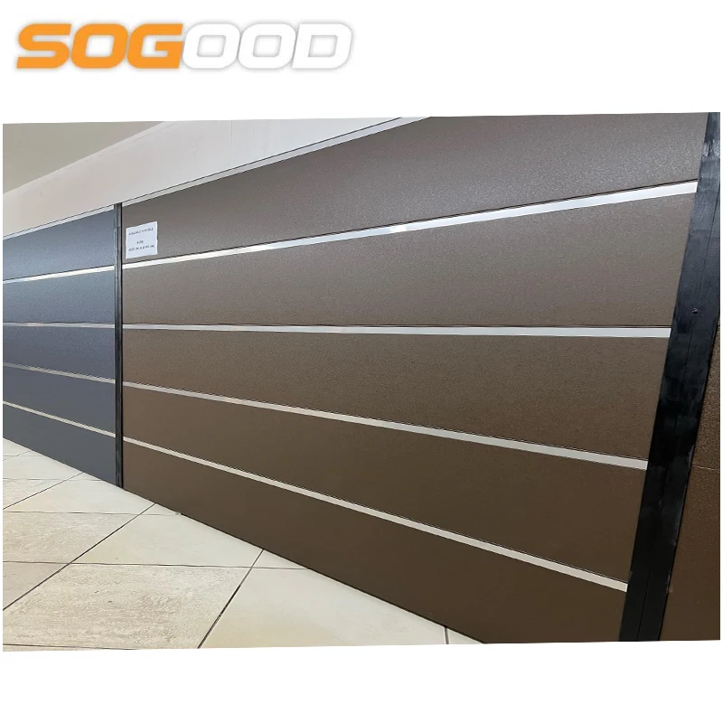 Новый дизайн Роскошная дверь гаража 40 мм толщина стальная автоматическая современный стиль готовой поверхности