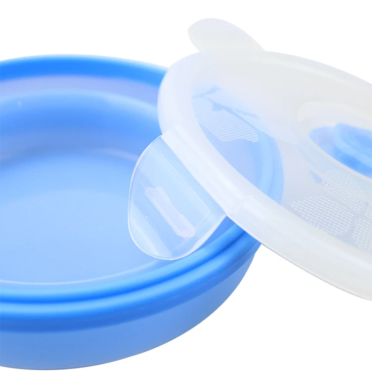 Silicone Collapsible Food Storage Containers Folding Silicone Lunch Box Bento Box Portable Food Storage Benton Container