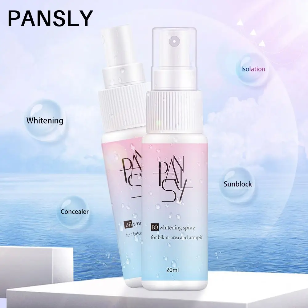 Pansly New Waterproof Body Sunscreen Skin Whitening Moisturizing Sunblock Concealer Refreshing Whole Body BB Whitening Spray
