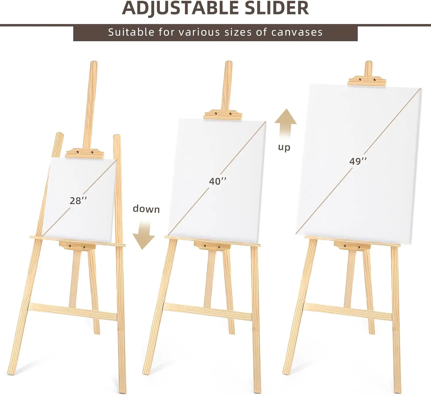 150cm Artist Painter Tripod Wooden Easel Stand for Art Craft Display
