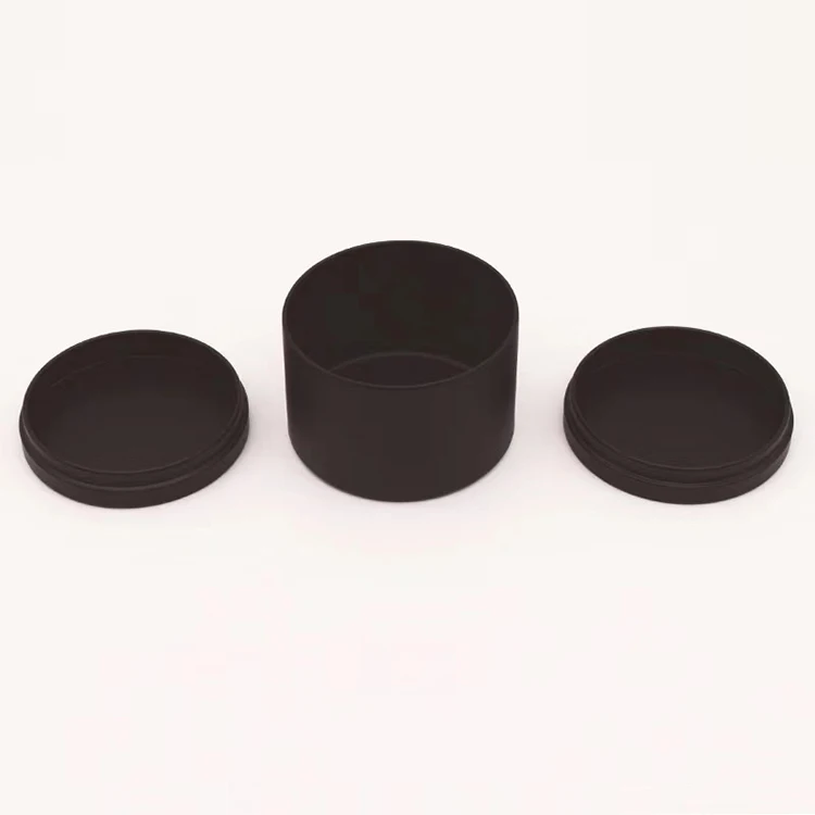 Popular Seamless Straight Body Full Matte Black Metal Jars Colour 8oz Candle Tin Can