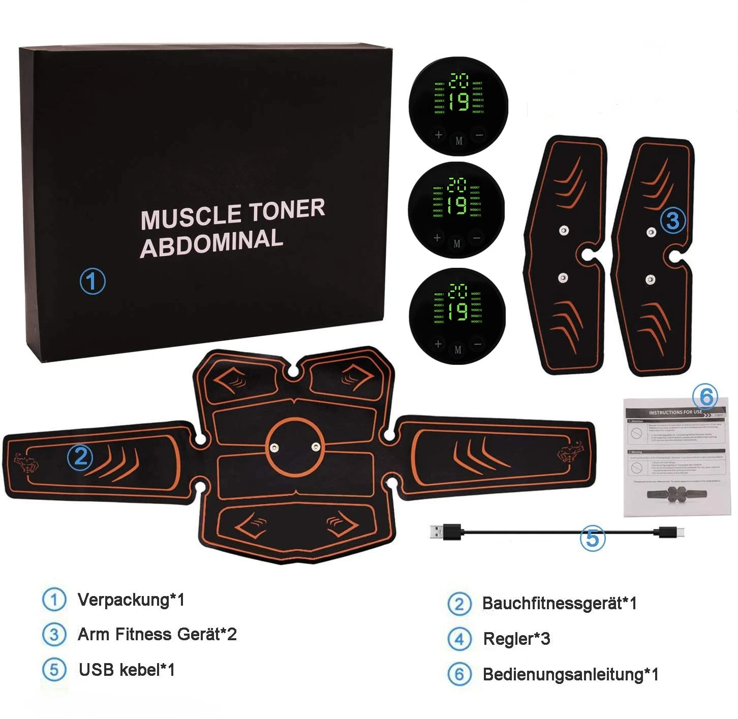 Wholesale ABS Stimulator Electric Muscle Stimulator Portable Abdominal Toning Belt Weight Loss Massager Workout Equipment