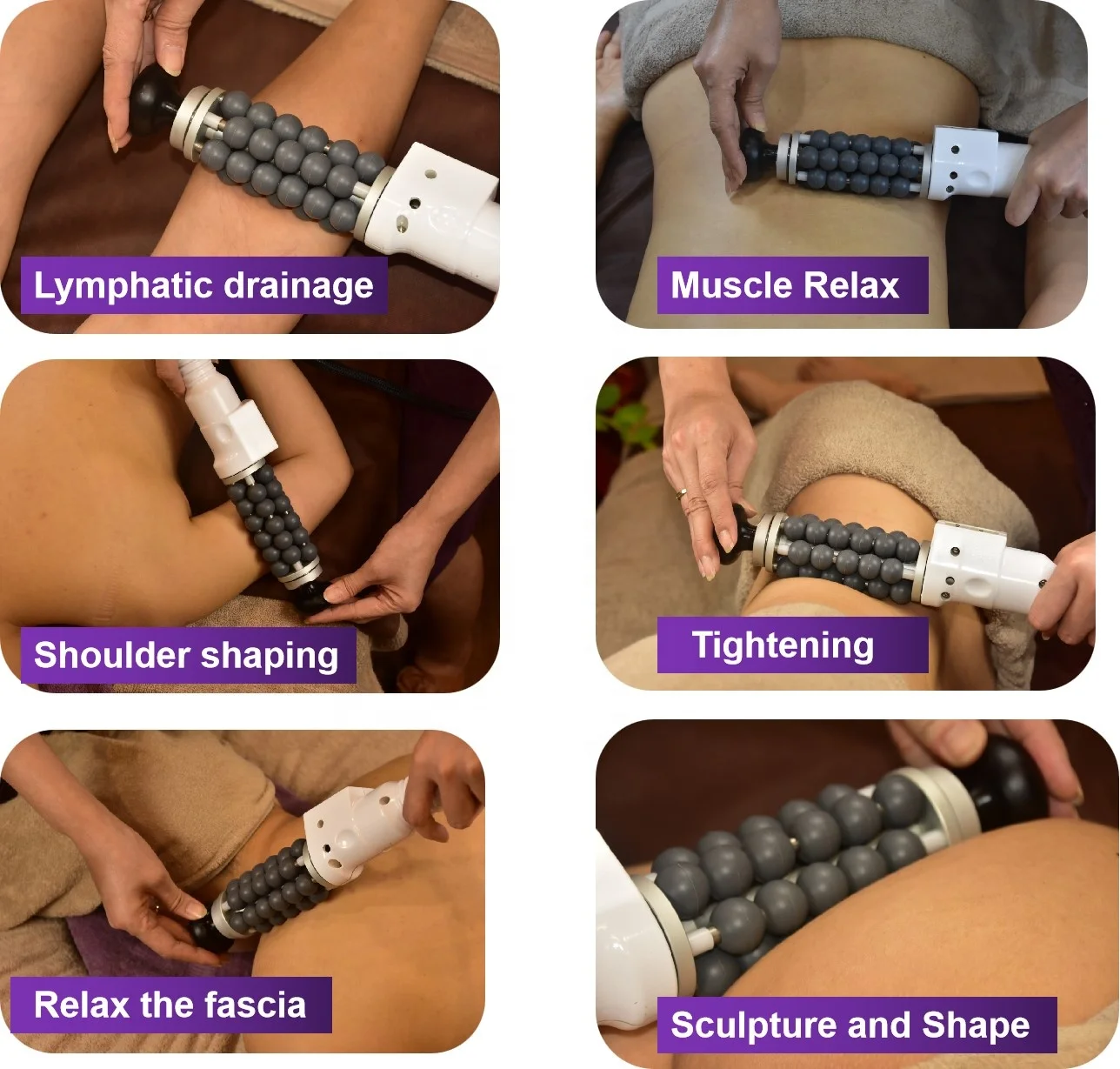 Body Contouring Machine Lymphatic Drainage Vacuum Shape Therapy Machine Cellulite Reduction / Inner Ball Roller