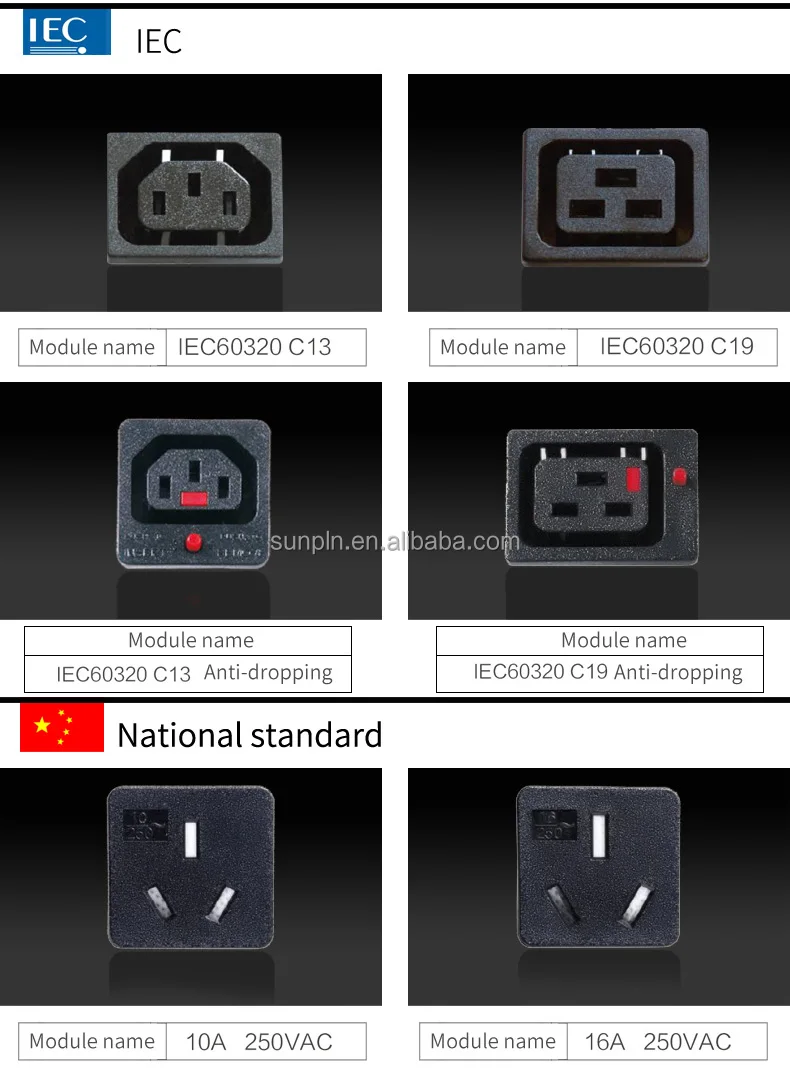 IT room industrial socket rack aluminium PDU 10A 3C electrical equipment0