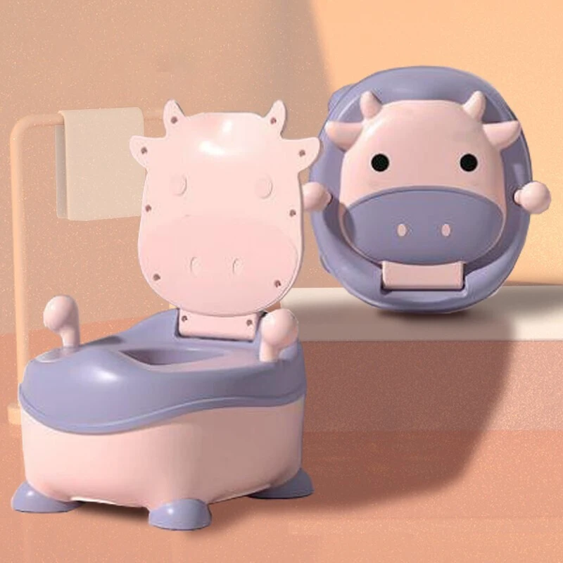 Other Baby Supplies Kids Bathroom Partitions  Baby Toilet Orinal Portatil Cute Calf Shape Plastic Children Toilet Seat