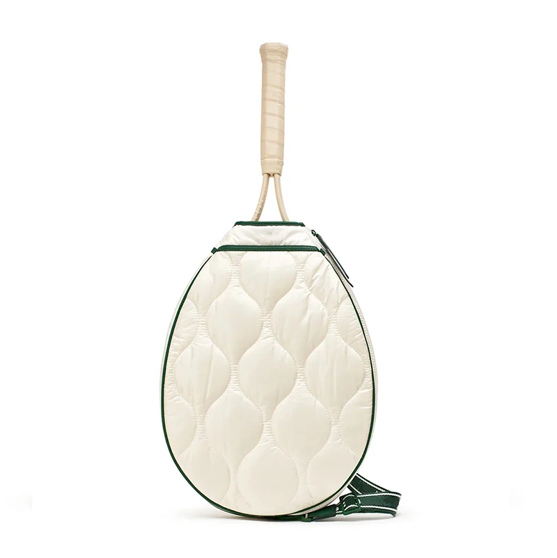 Custom Logo Sports Outdoor Badminton Paddle Raquet Cover Puffer Quilted Sling Tennis Racket Bag For Women