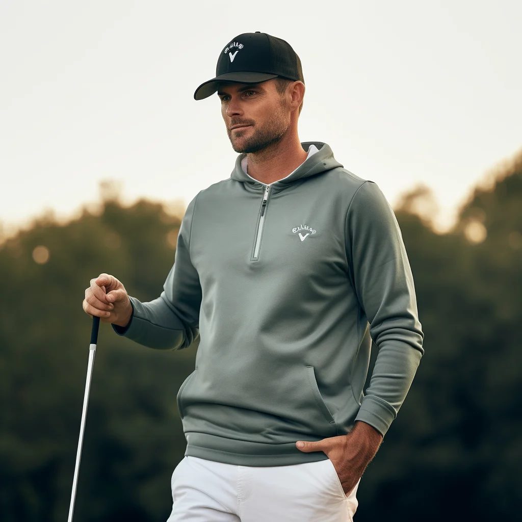 Mens Golf Custom Pullover Golf Shirt Moisture Wicking Breathable High Quality Pullover Sports Golf Hoodies
