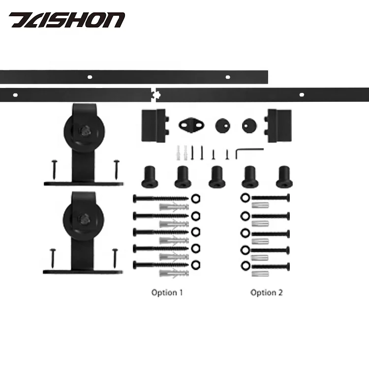 Top-Rated Antique Style Wooden Sliding Glass Barn Door Hardware Wholesale 1-Year Warranty for Garage Use