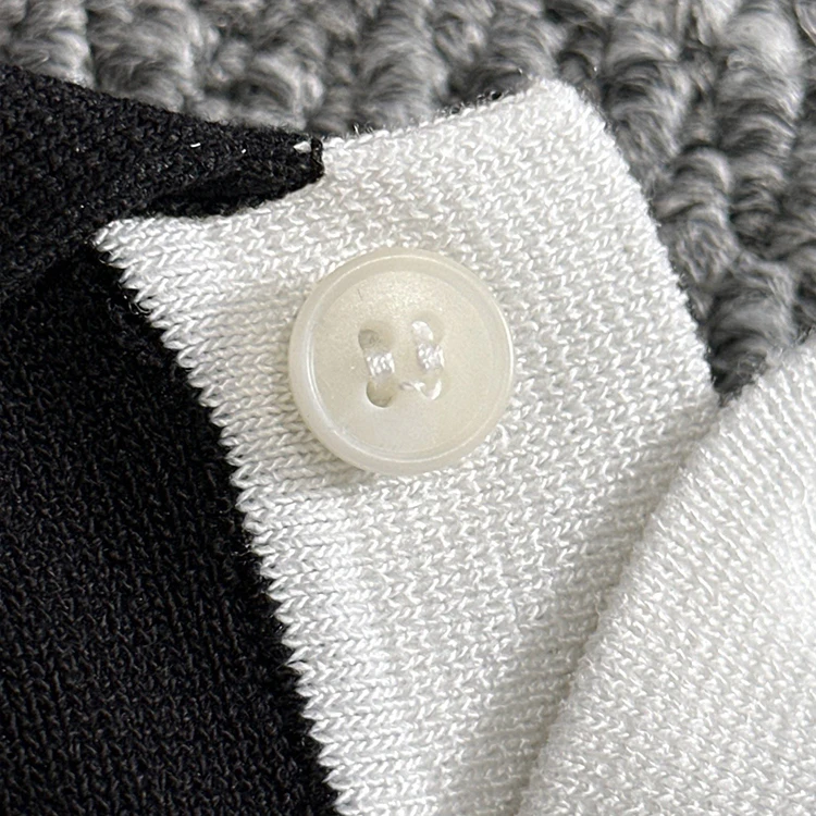 New Design Round Neck T-shirt Mercerized cotton knit jacquard short sleeve T-shirt