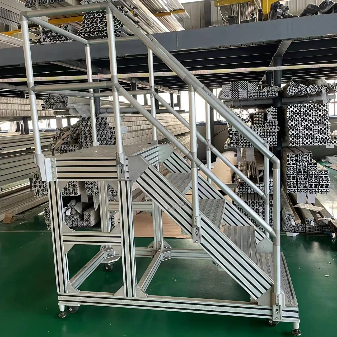 aluminum step profiles  handrail walkway stairways platform system