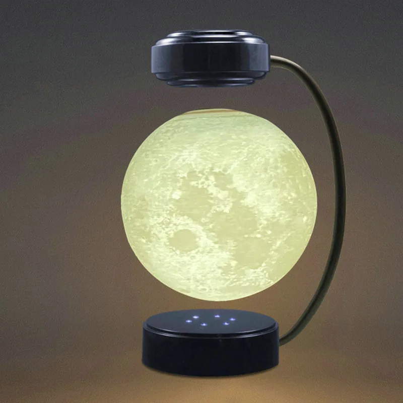 Lampe De Chevet Levitating Moon Lamp Floating Lights Spinning In Air Desk Luna Light Magnetic 3d Printed Led Lunar Lamp Black