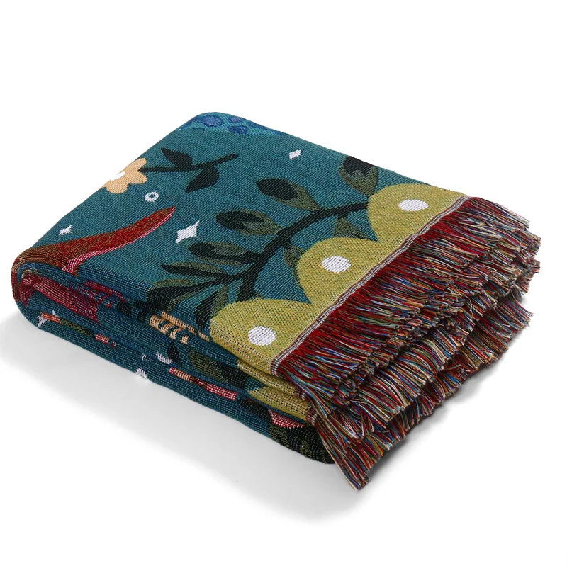Cross-border direct supply of Indian style camping blankets Bohemian ethnic style sofa blankets line blankets