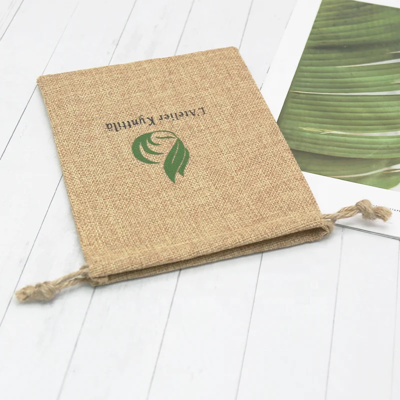 Burlap Drawstring Jute Gift Gunny Pouch Wholesale Online Reusable Bags with Logo Soft Pouch Packaging 100% Cotton Gift & Craft