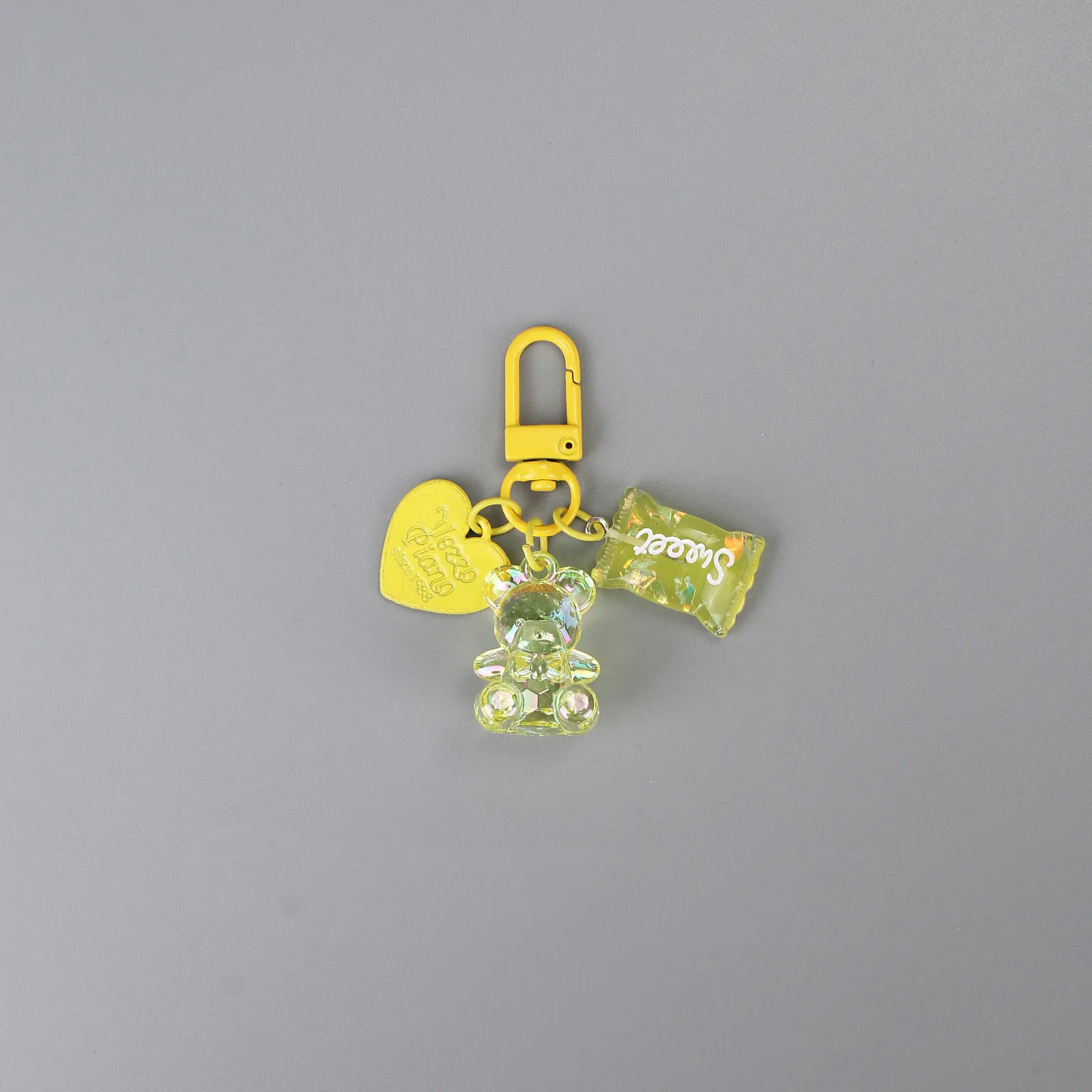 Resin Candies Keychains Metal charm Key Holder Acrylic animal Pendent Accessory for children gifts