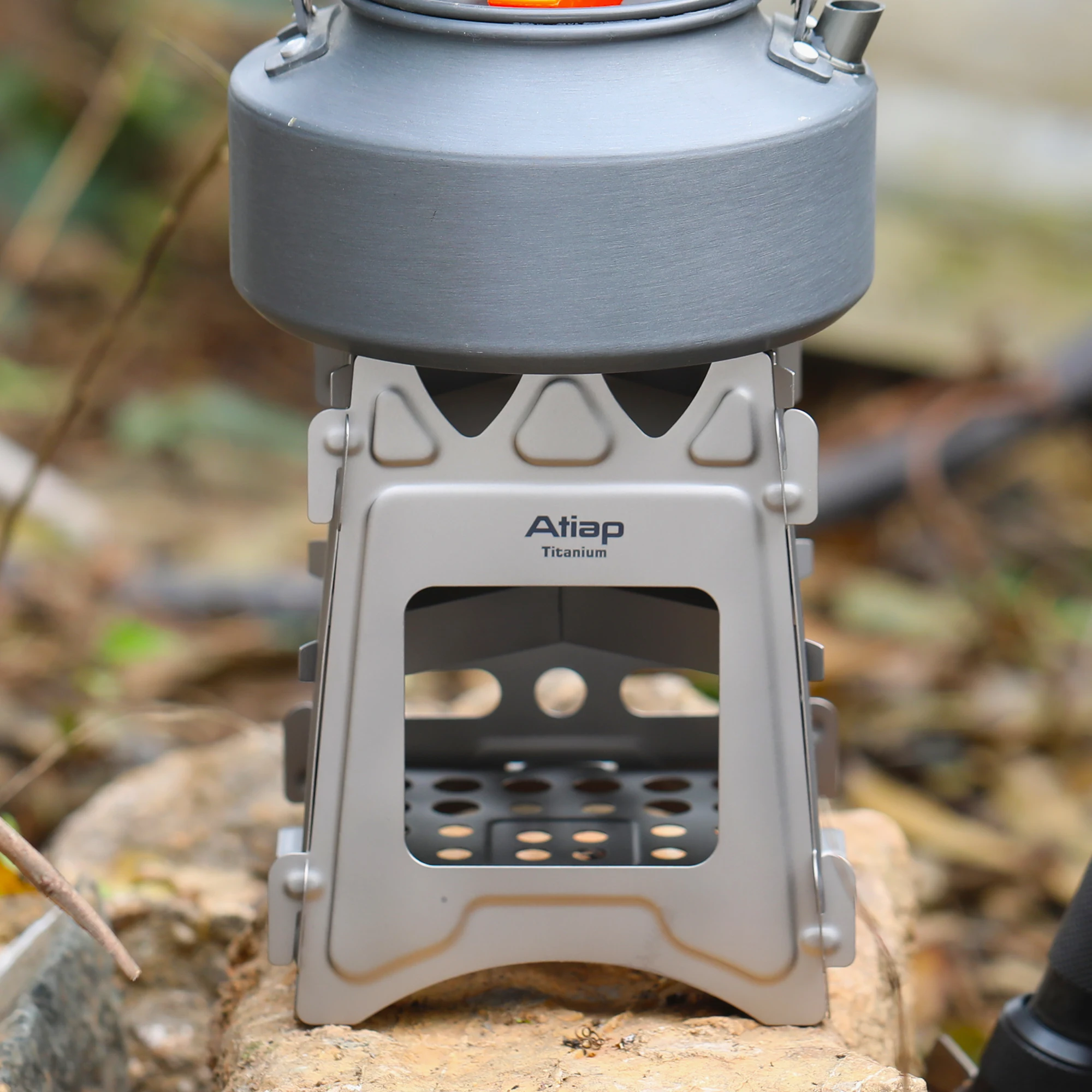 Outdoor Folding Firewood Stove Stainless Steel Portable Camping Stove, Picnic Hiking Cooking Heat Water Stove