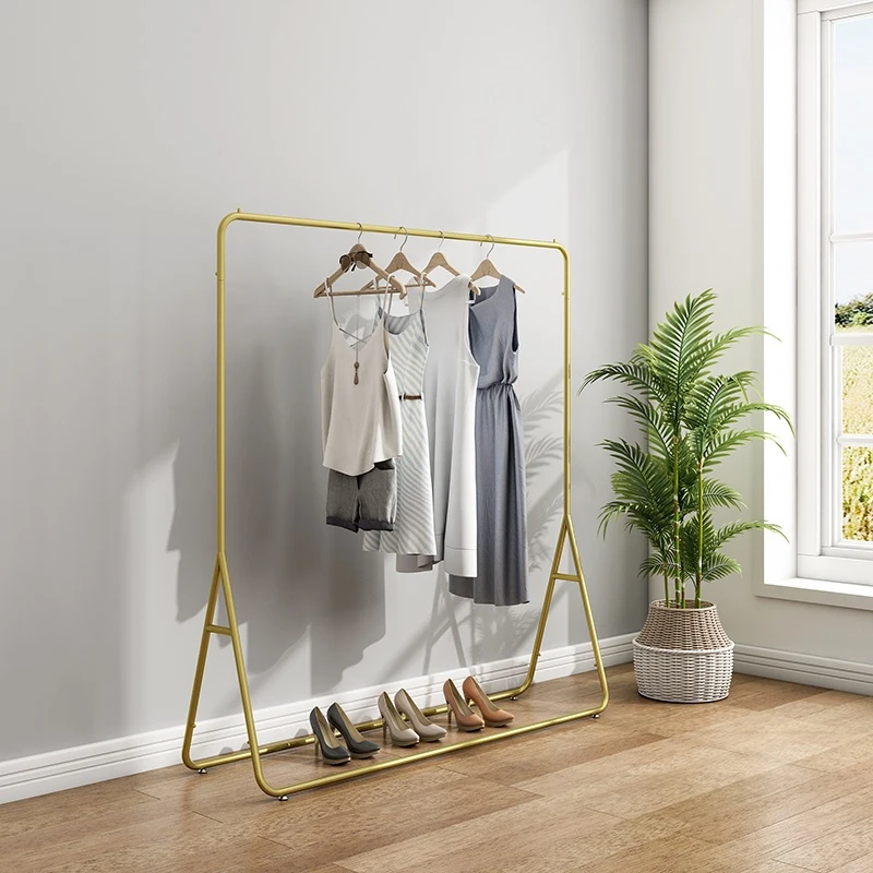 Commercial Pipe Clothing Rack Garment Rack with Bottom Shelf Heavy Duty Wall Mounted Organizer for Bedroom