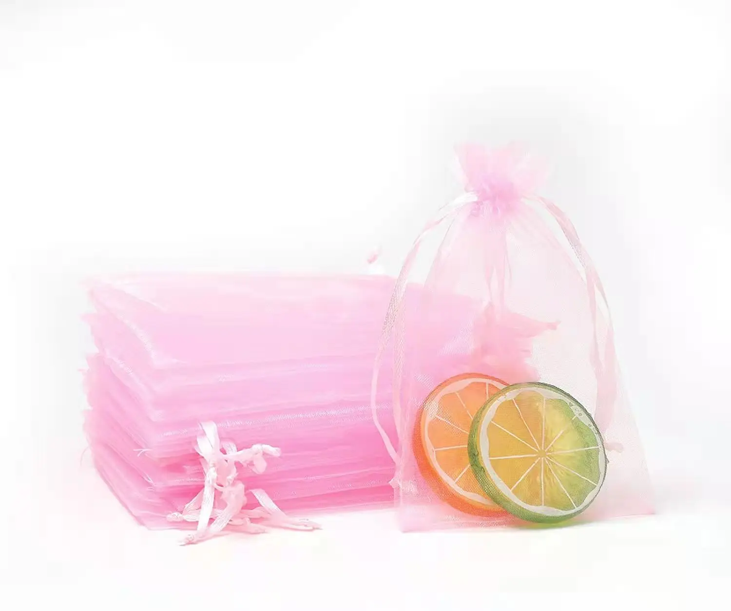7* 9cm jewelry bag gift bag drawstring mesh Organza bag