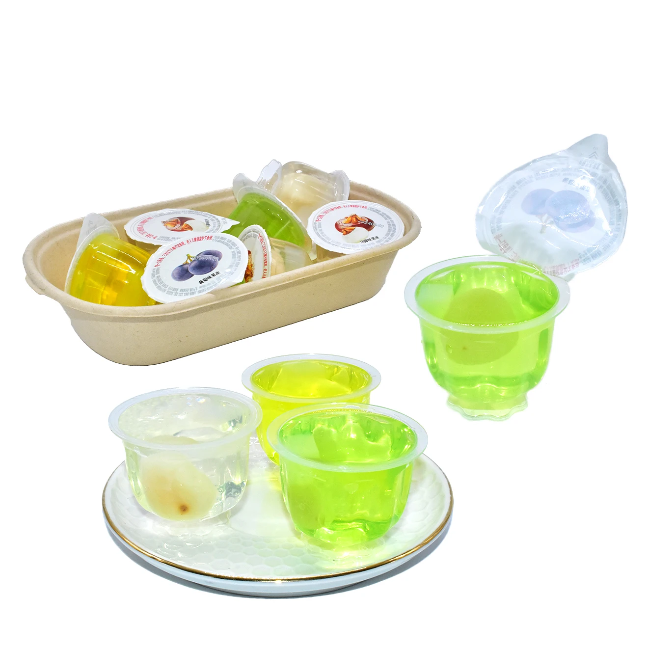 Delicious high dietary various fruit flavors jelly  pudding  konjac jelly