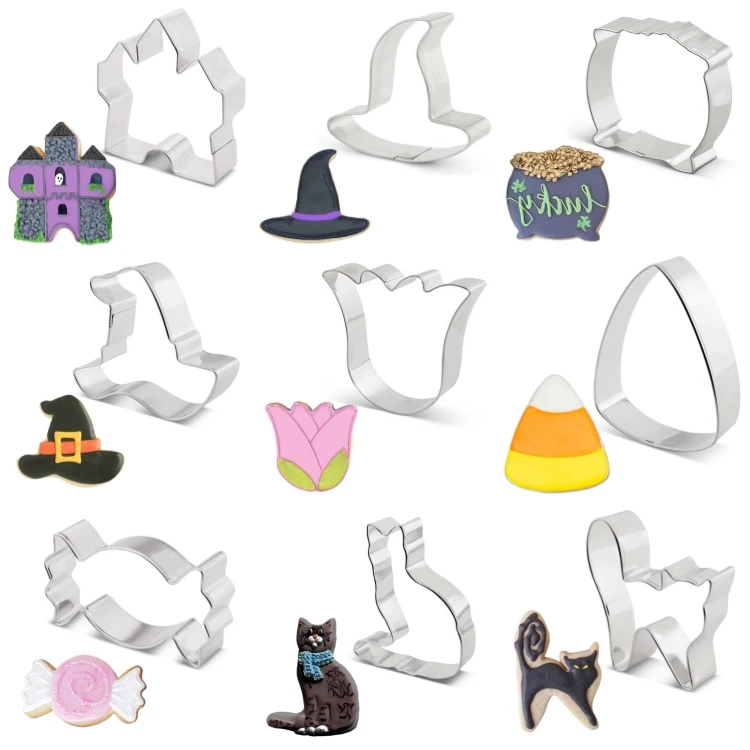 Custom Made To Order Mini Witch Hat Haunted House Hammer Halloween Cookie Cutters Mold