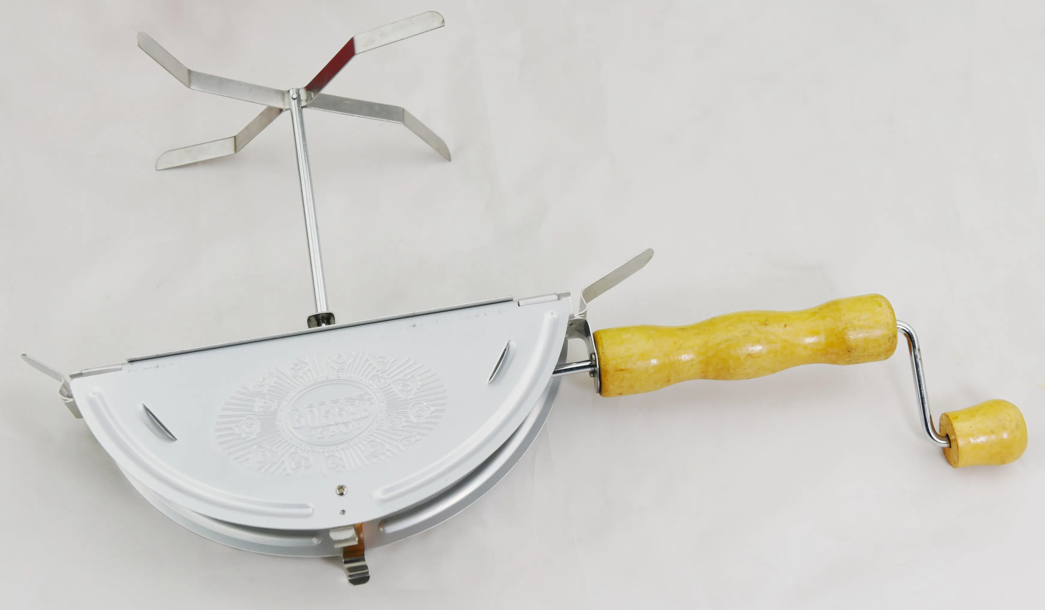 Stovetop Popcorn Maker Pop Popper Hand Stirring Crank Cooker Kettle Removable Lid w/Wooden