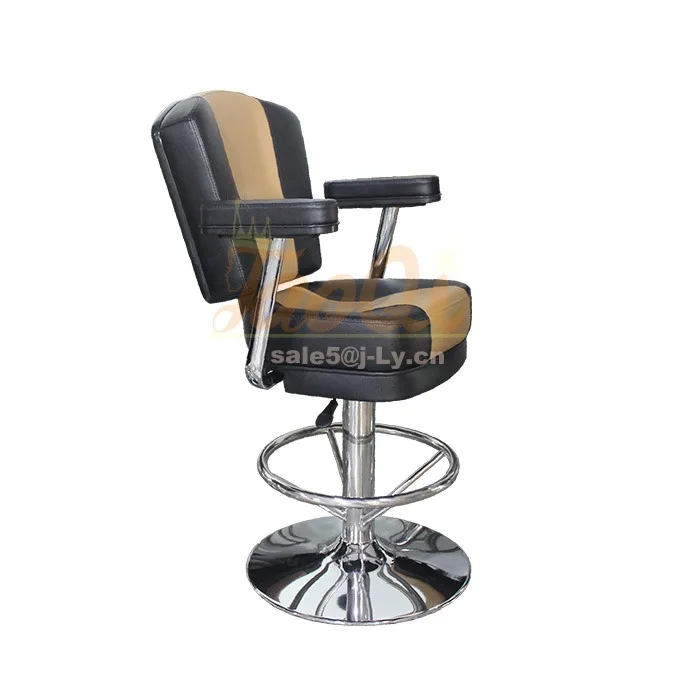 K77 High Quality Adjustable Bar Stool Black Red White PU Swivel Club Furniture Poker Game Table Roulette Slot Casino Chair