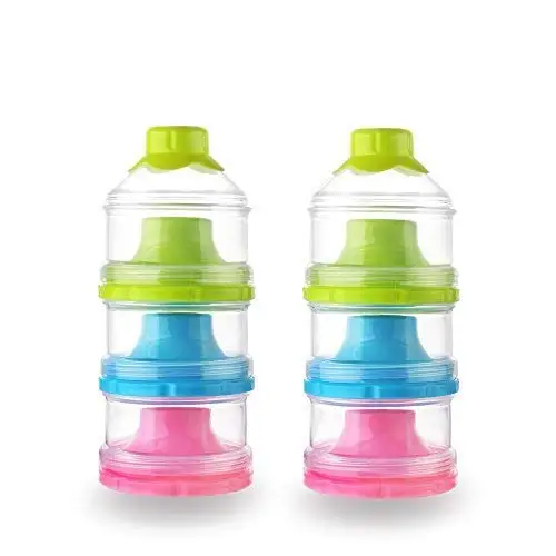 BPA Free multilayer Layers Baby Snack Storage Milk Powder Formula Dispenser Stacking Container case box