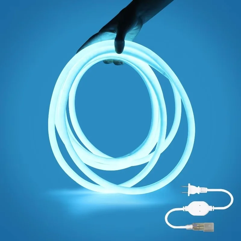 110V high voltage round 360 luminous flexible LED light strip 220V waterproof high brightness strip light