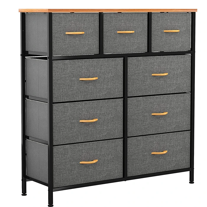 Large Capacity Clothes Sturdy Iron Frame Storage Fabric Drawer Cabinet Dresser Storage Tower