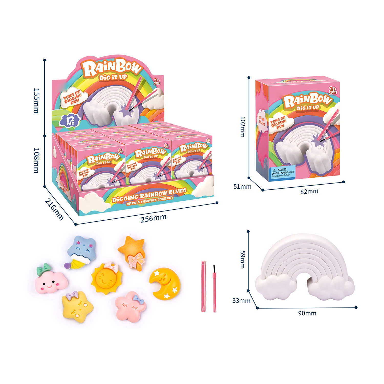 Gemstone Dig Kit, STEM Educational Space Toys for Kids, Science STEM Activities Gift for Boys & Girls