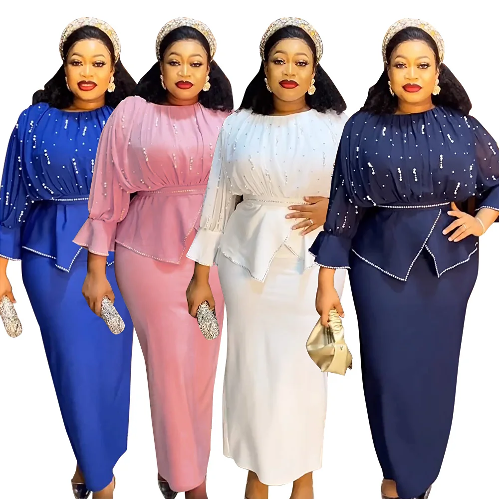 H & D African Dresses For Women Plus Size Clothes Top And Skirt 2 Piece Sets