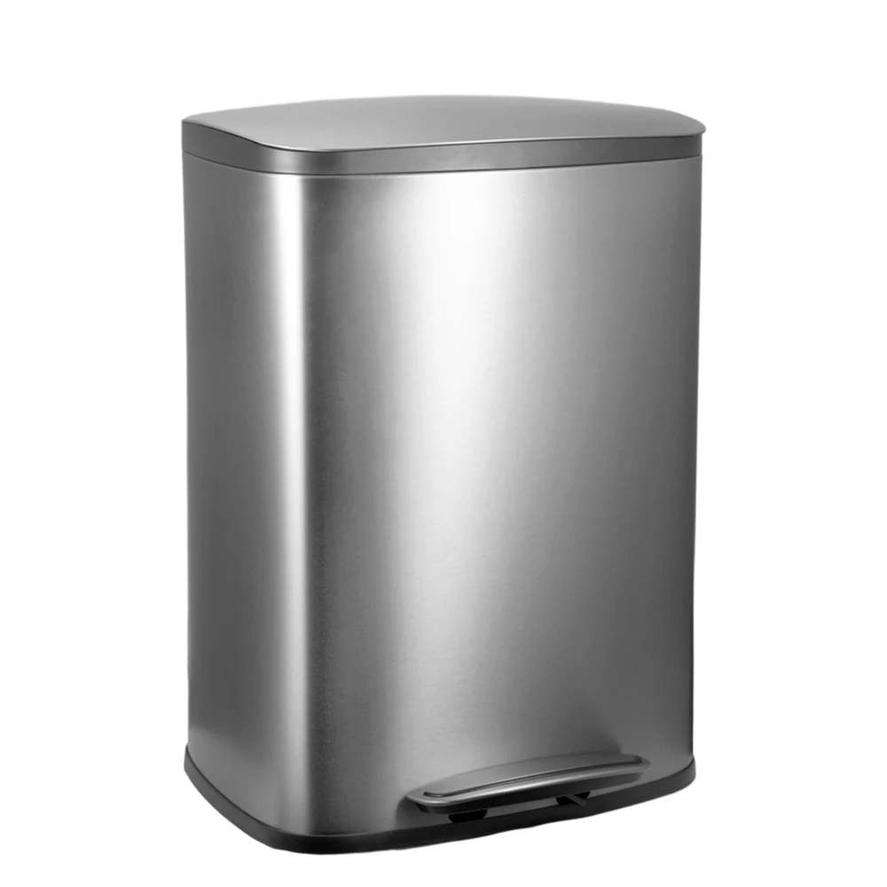 High quality stainless Steel rectangular foot pedal waste bin