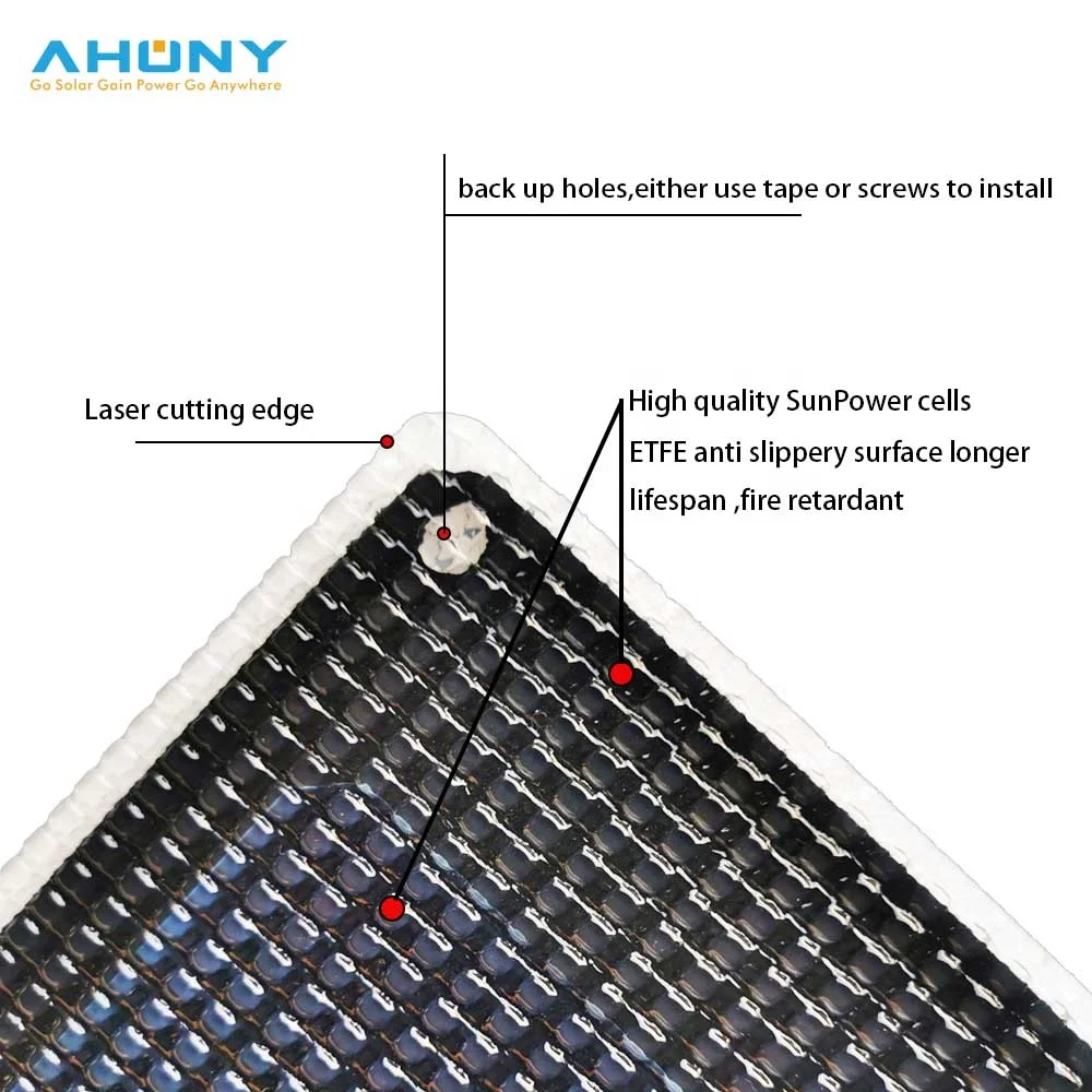 Walk on marine grade solar pv panels 130w back contact mono cell for rv roof flat area watch stars at night laying on boat deck
